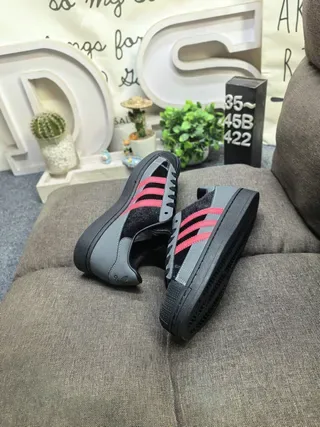 Adidas Superstar Black and Red Velvet Lifestyle Sneakers 6