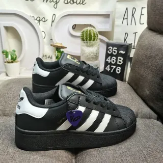 Adidas Superstar Black and White Lifestyle Sneakers