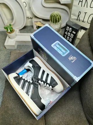 Adidas Superstar Black and White Lifestyle Sneakers 3