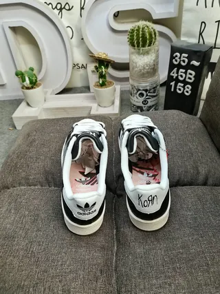 Adidas Superstar Black and White Lifestyle Sneakers 8