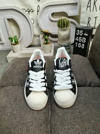 Adidas Superstar Black and White Lifestyle Sneakers 10