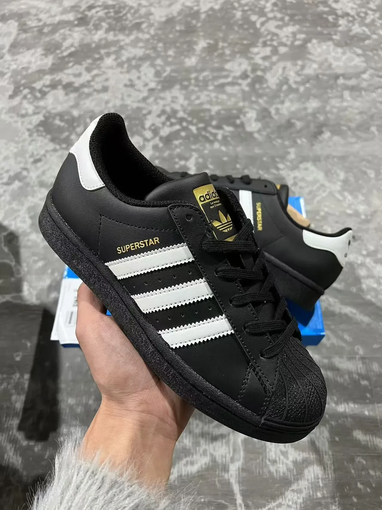 Adidas Superstar Black and White Lifestyle Sneakers 2