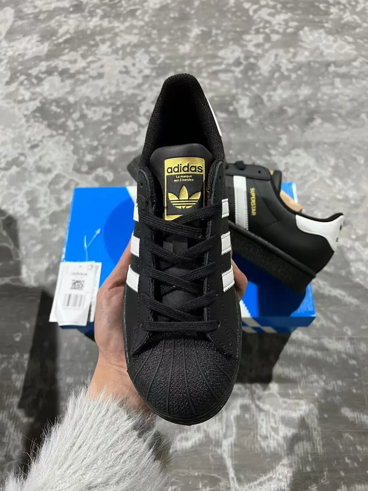 Adidas Superstar Black and White Lifestyle Sneakers 3