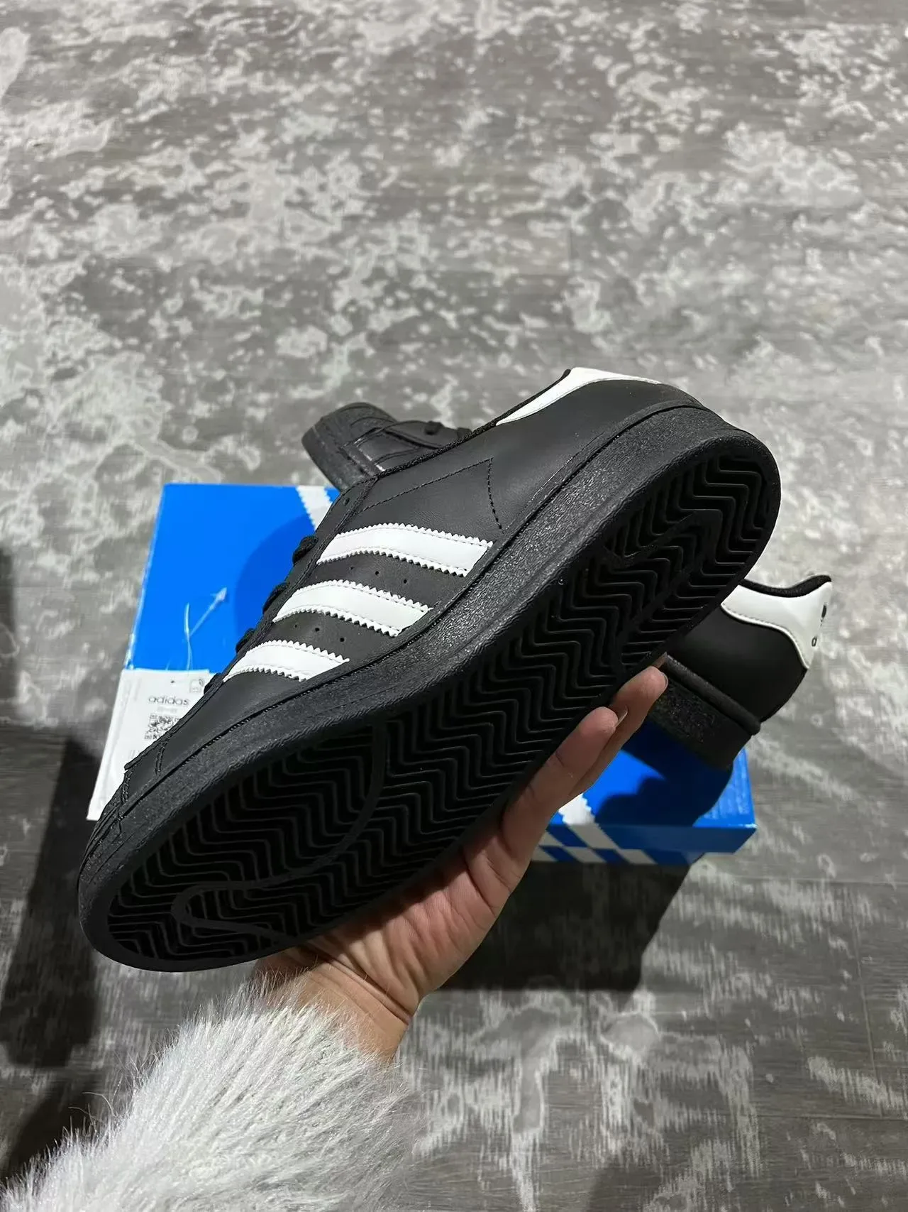 Adidas Superstar Black and White Lifestyle Sneakers 6