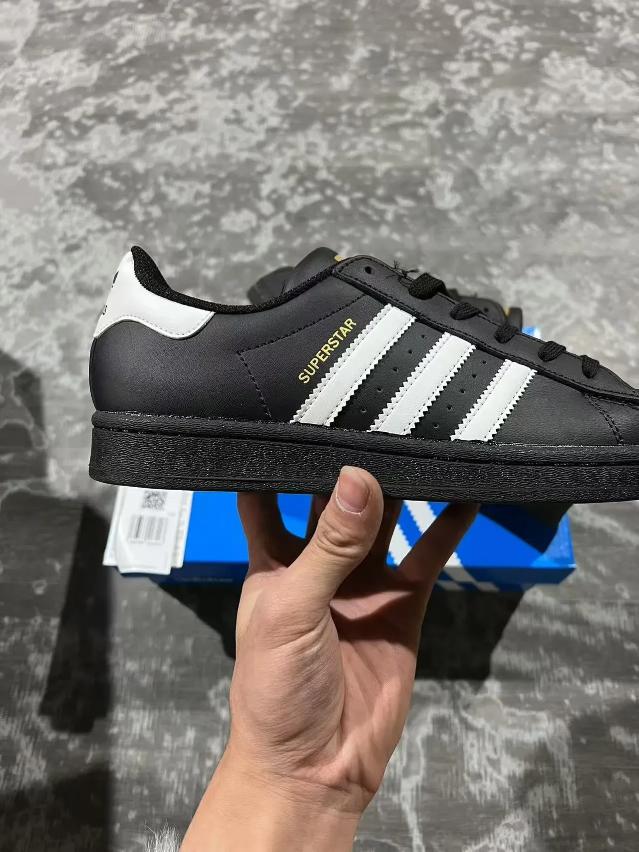 Adidas Superstar Black and White Lifestyle Sneakers 7