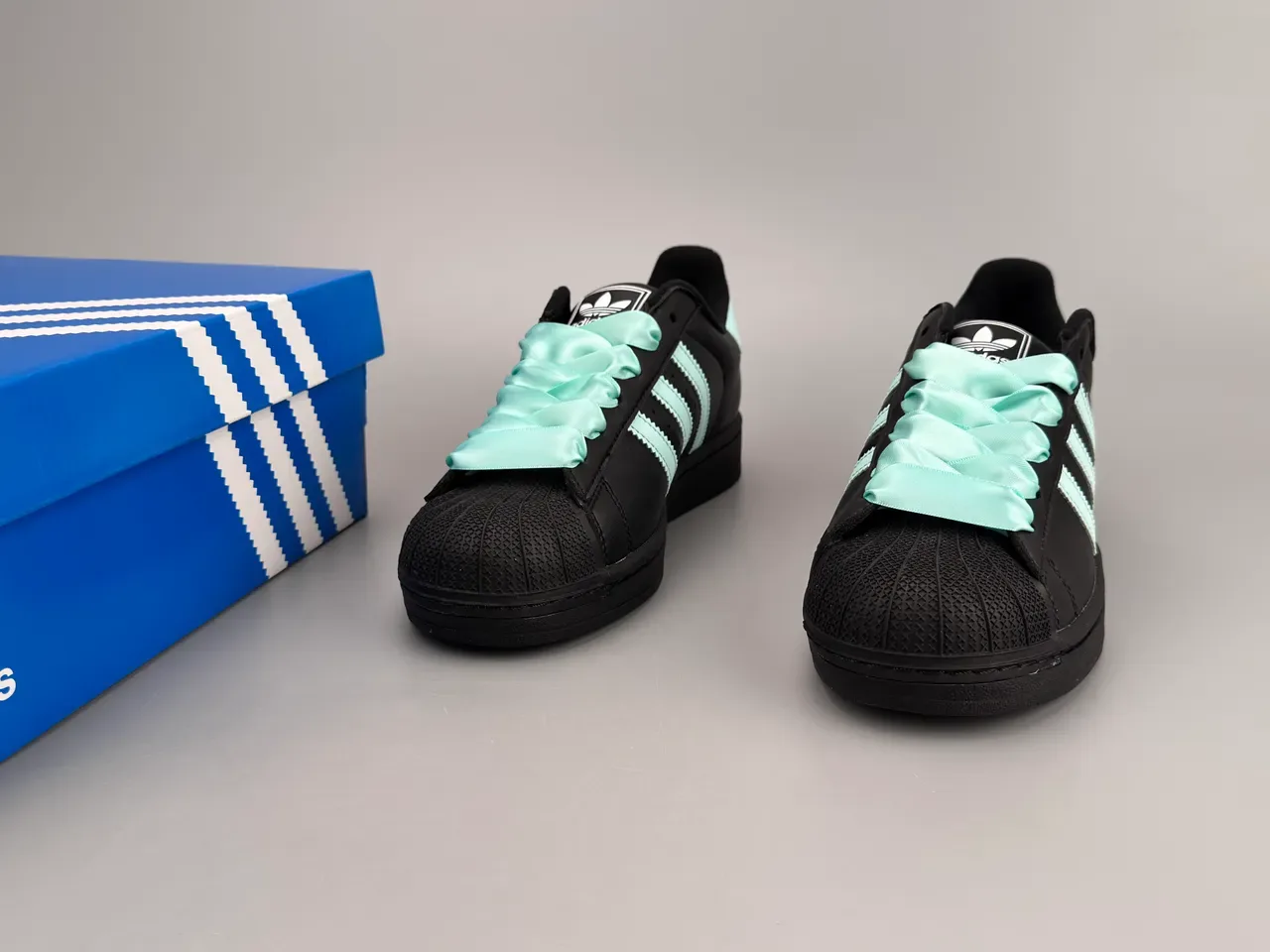 Adidas Superstar Black Mint Three Stripes Lifestyle Sneakers 3
