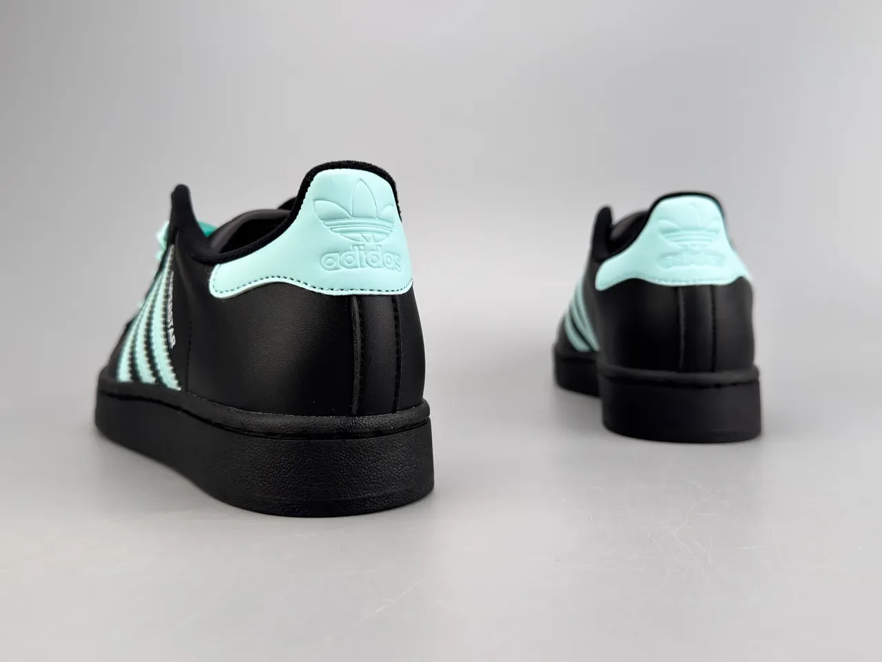 Adidas Superstar Black Mint Three Stripes Lifestyle Sneakers 8