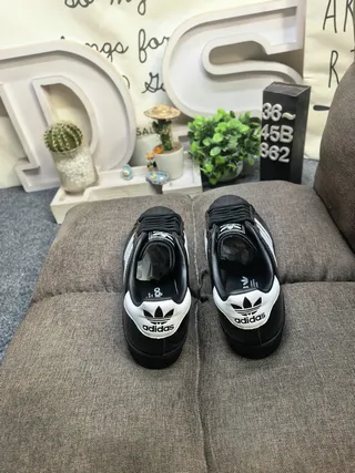 Adidas Superstar Black Patent Leather Lifestyle Sneakers 8