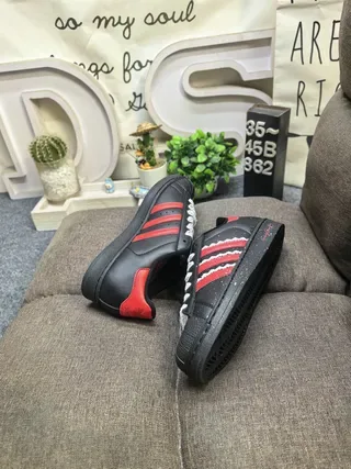 Adidas Superstar Black Red Speckled Star Lifestyle Sneakers 6