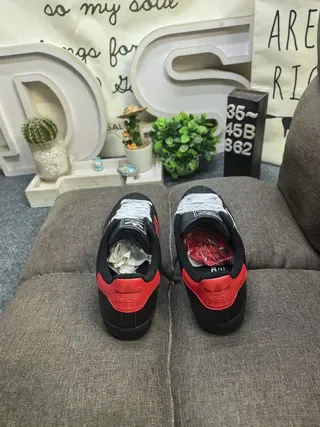 Adidas Superstar Black Red Speckled Star Lifestyle Sneakers 8