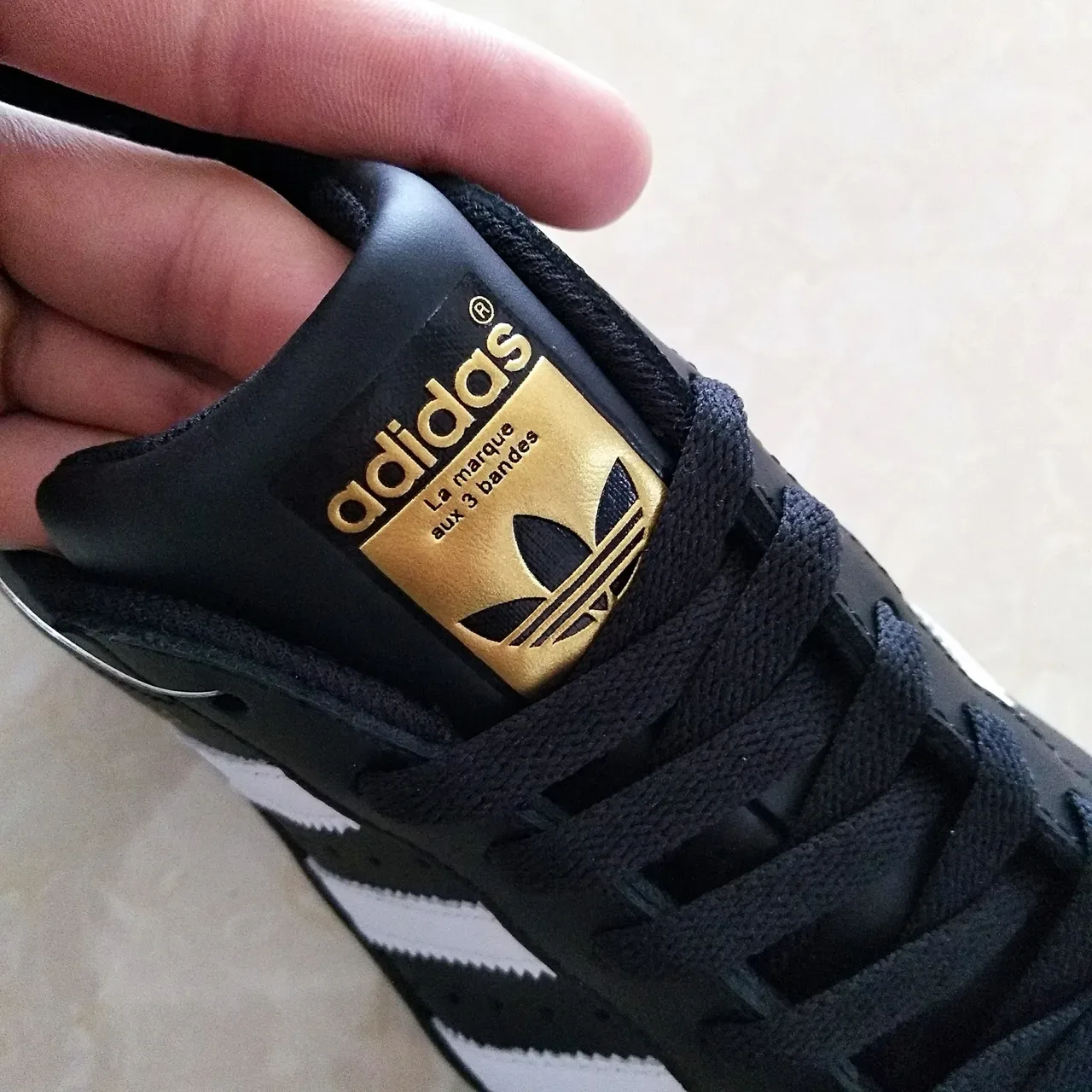 Adidas Superstar Black White Gold Lifestyle Sneakers 17