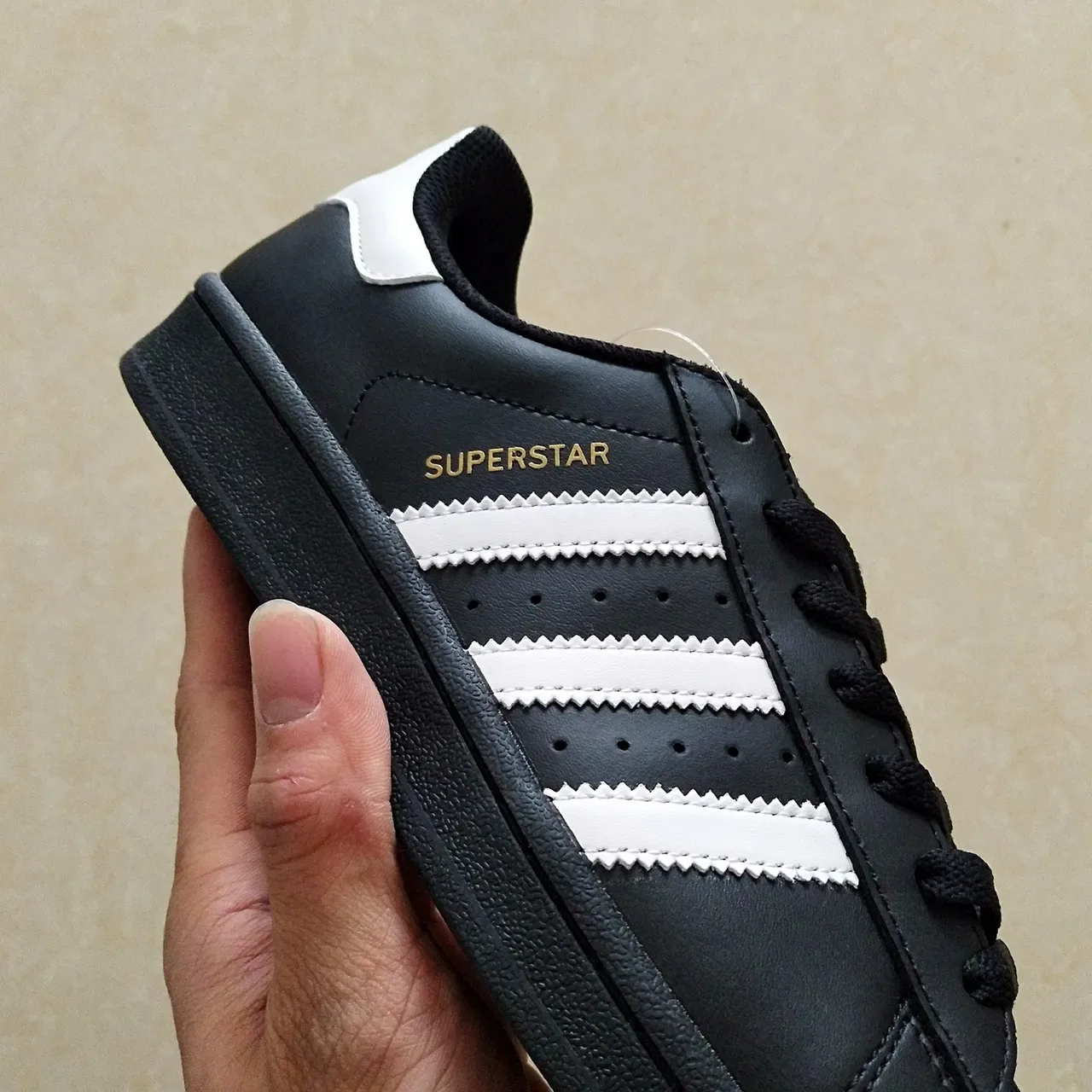 Adidas Superstar Black White Gold Lifestyle Sneakers 18