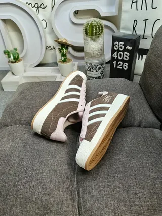 Adidas Superstar Brown and Pink Corduroy Lifestyle Sneakers 6