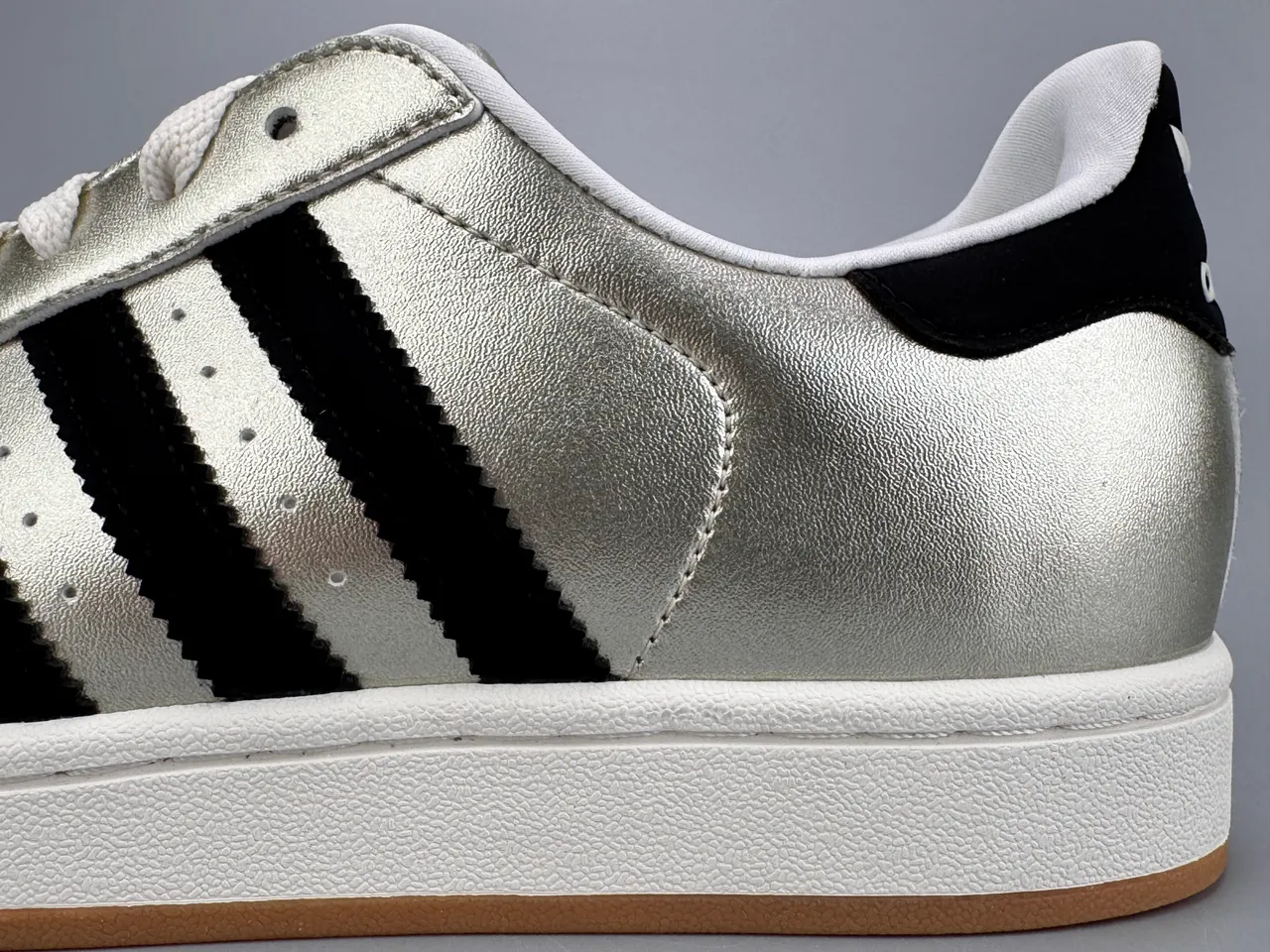Adidas Superstar Metallic Silver Black Lifestyle Sneakers 3