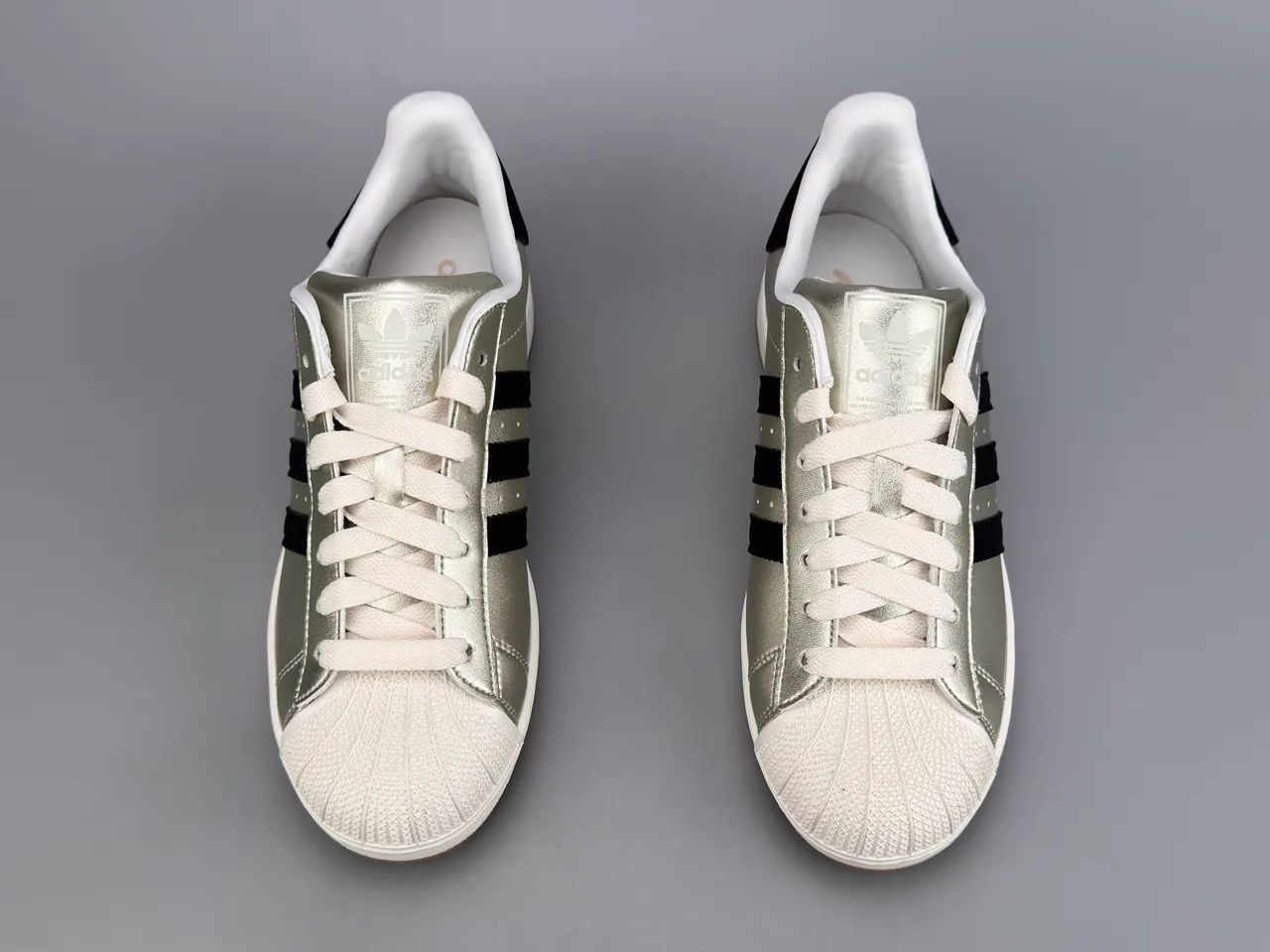 Adidas Superstar Metallic Silver Black Lifestyle Sneakers 9