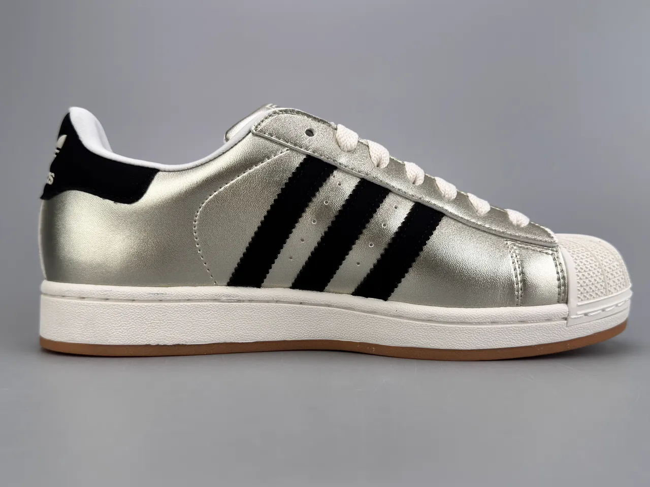 Adidas Superstar Metallic Silver Black Lifestyle Sneakers 10