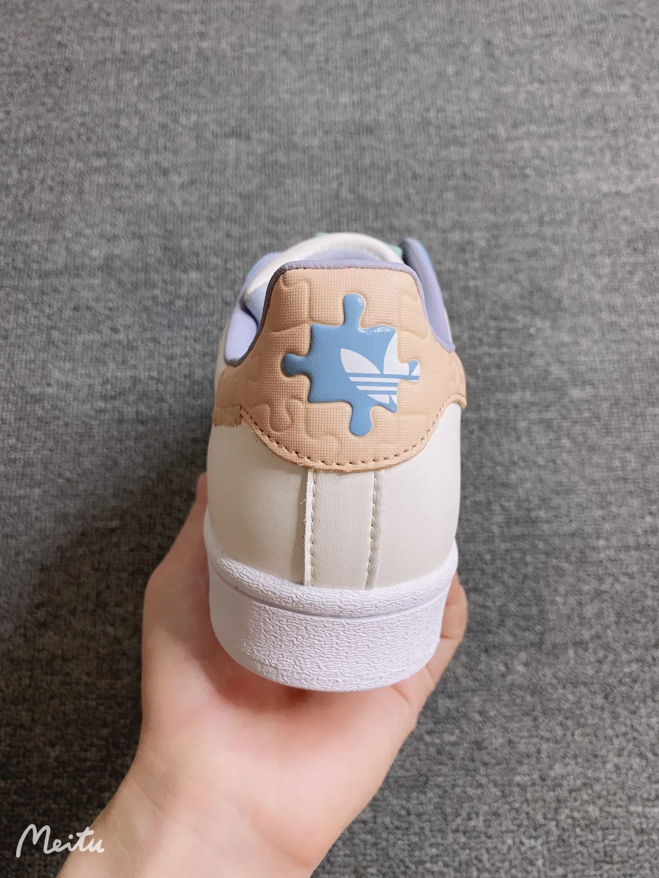 Adidas Superstar Off-White Blue Lavender Lifestyle Sneakers 8