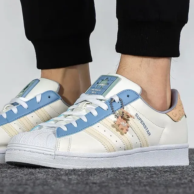 Adidas Superstar Off-White Blue Lavender Lifestyle Sneakers 10