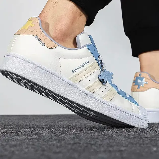 Adidas Superstar Off-White Blue Lavender Lifestyle Sneakers 13