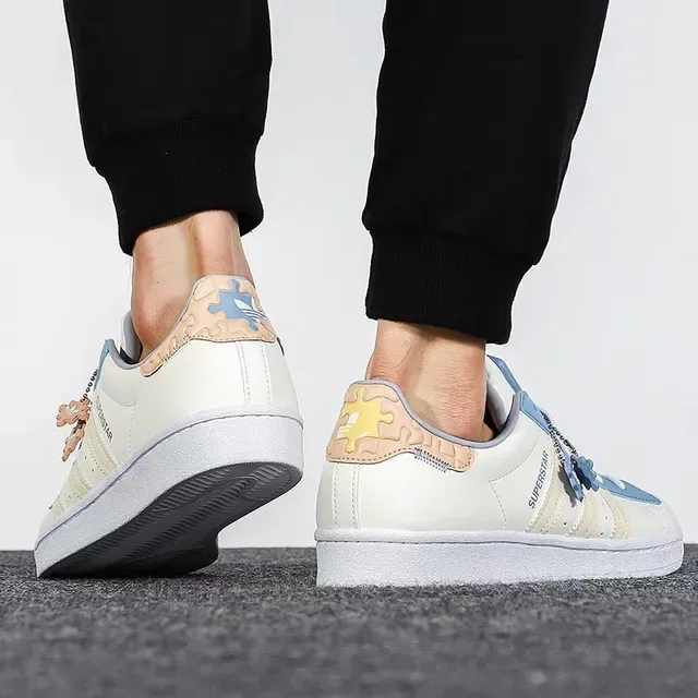 Adidas Superstar Off-White Blue Lavender Lifestyle Sneakers 15