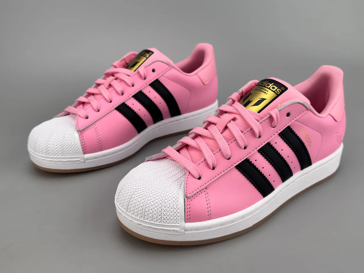 Adidas Superstar Pink Black White Lifestyle Sneakers 7