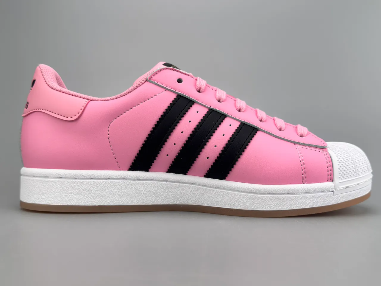 Adidas Superstar Pink Black White Lifestyle Sneakers 10