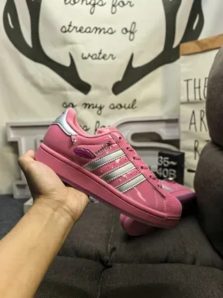 Adidas Superstar Pink Silver Low-Top Shell-Toe Lifestyle Sneakers 5