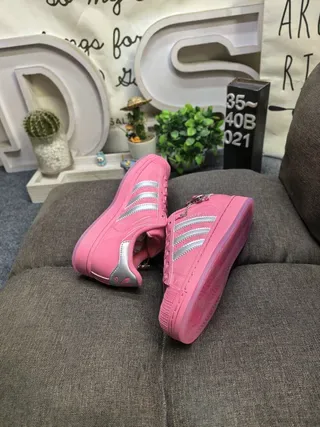 Adidas Superstar Pink Silver Low-Top Shell-Toe Lifestyle Sneakers 6