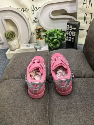 Adidas Superstar Pink Silver Low-Top Shell-Toe Lifestyle Sneakers 8