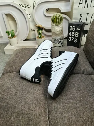 Adidas Superstar White and Black Lifestyle Sneakers 6