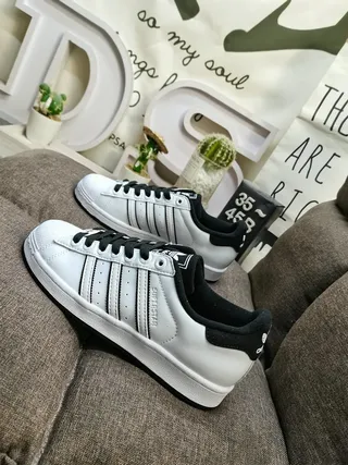 Adidas Superstar White and Black Lifestyle Sneakers 7