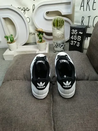 Adidas Superstar White and Black Lifestyle Sneakers 8