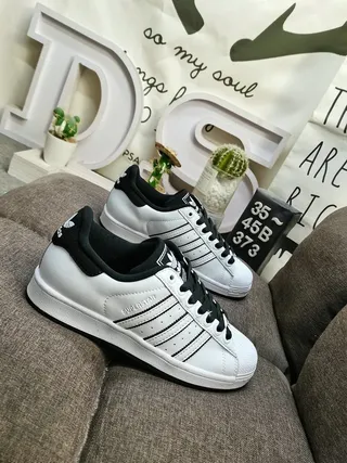 Adidas Superstar White and Black Lifestyle Sneakers 9