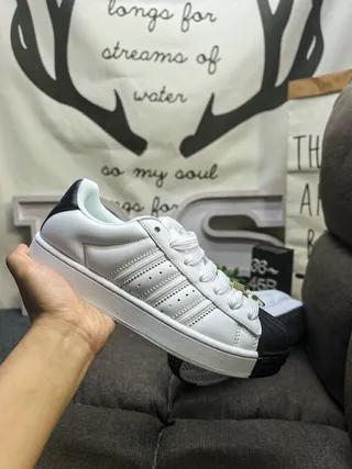 Adidas Superstar White and Black Lifestyle Sneakers 5