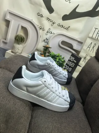 Adidas Superstar White and Black Lifestyle Sneakers 9