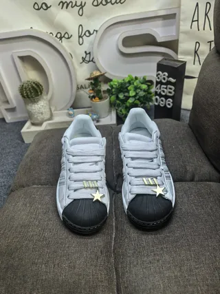 Adidas Superstar White and Black Lifestyle Sneakers 10