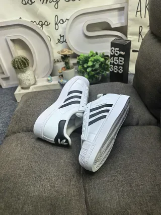 Adidas Superstar White and Black Lifestyle Sneakers 6