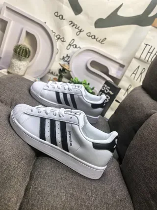 Adidas Superstar White and Black Lifestyle Sneakers 7