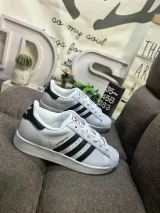 Adidas Superstar White and Black Lifestyle Sneakers 9