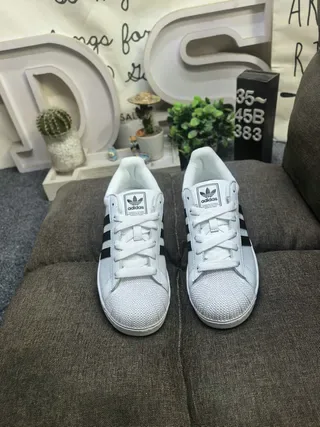 Adidas Superstar White and Black Lifestyle Sneakers 10