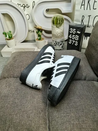 Adidas Superstar White and Black Lifestyle Sneakers 6