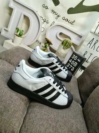 Adidas Superstar White and Black Lifestyle Sneakers 9