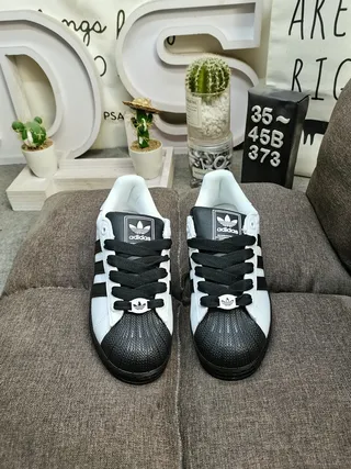 Adidas Superstar White and Black Lifestyle Sneakers 10