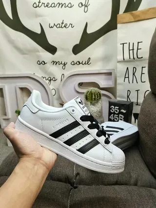 Adidas Superstar White Black Chaussures Lifestyle 5