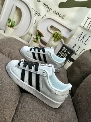 Adidas Superstar White Black Chaussures Lifestyle 7