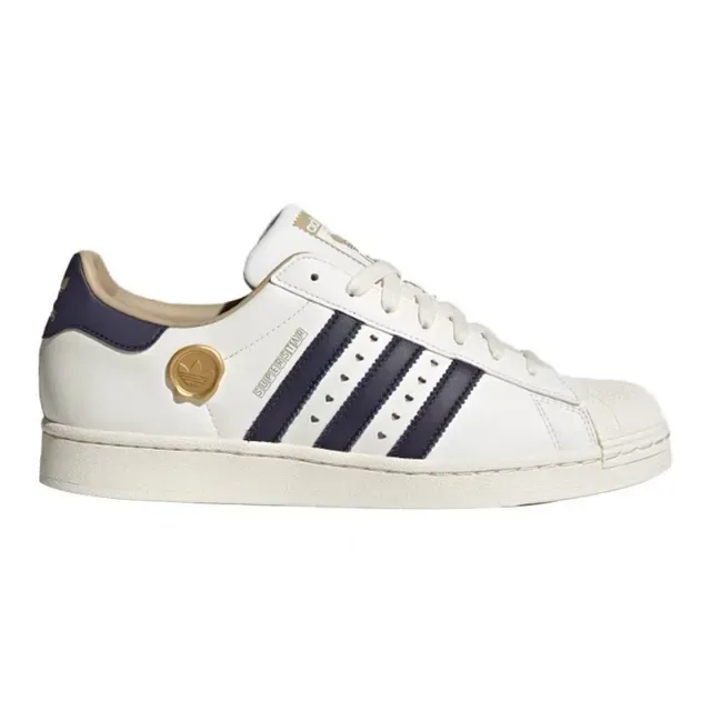 Adidas Superstar White Blue Gold Lifestyle Sneakers 15
