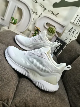 Adidas White and Black Running Shoes 7