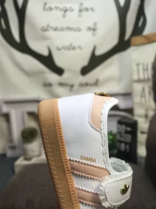 Adidas Chaussures Mary Jane sans lacets à brides blanc beige 3