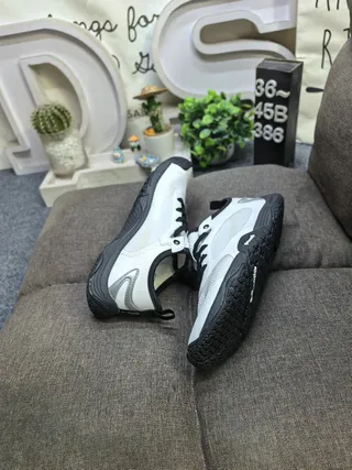 Adidas White Black Mesh Upper Synthetic Overlays Lifestyle Sneakers 6