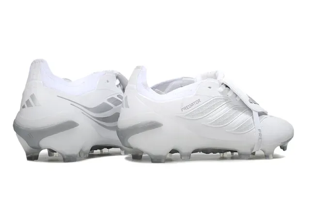 Adidas White Gray Low-Cut Synthetic Upper Firm-Ground Soccer Shoes 5